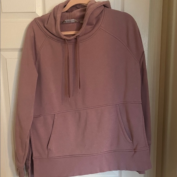 Athleta Tops - Athleta Mauve Hoodie size M with hood and draw string